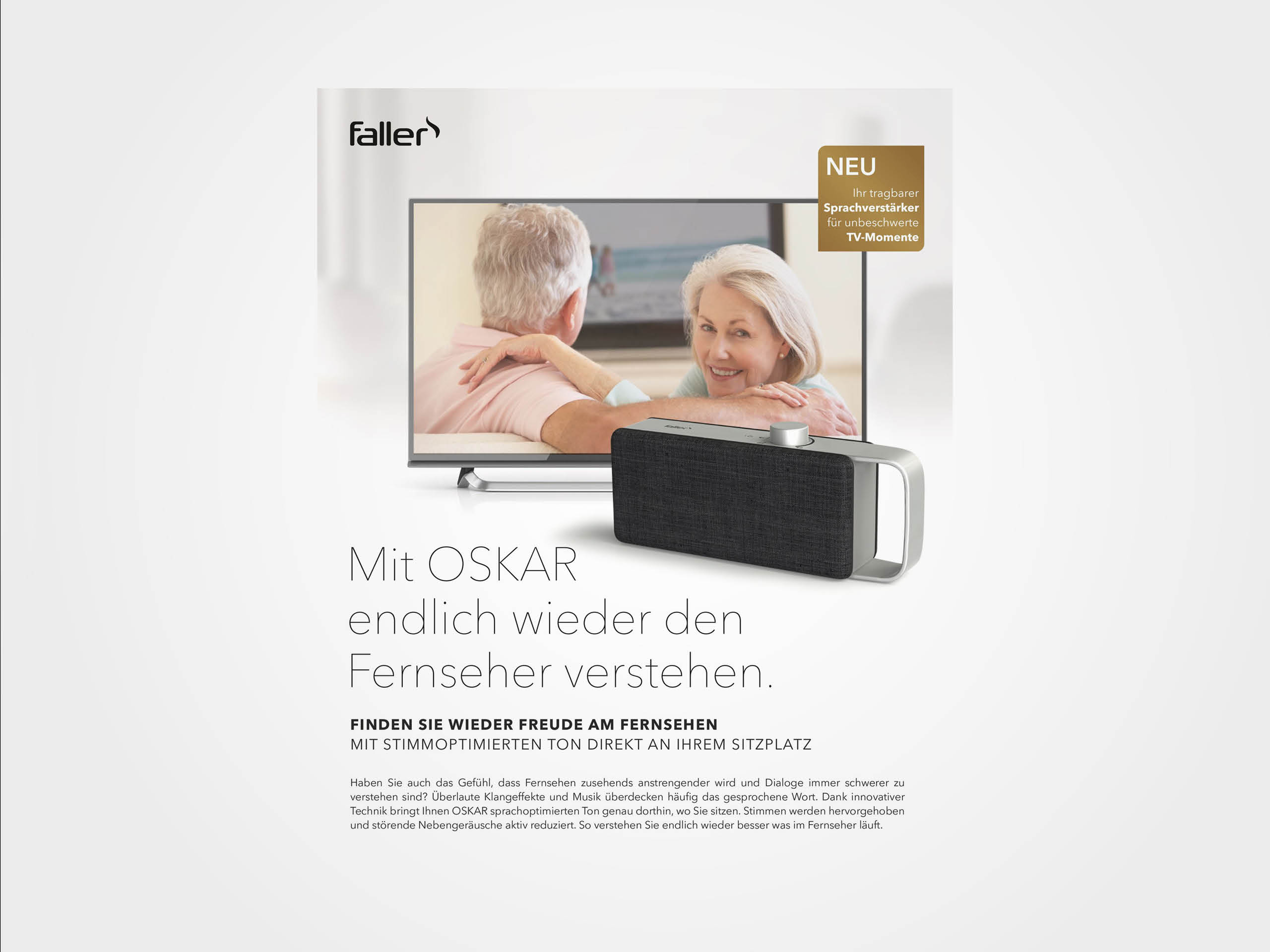 Tragbarer TV Sprachverstärker Oskar