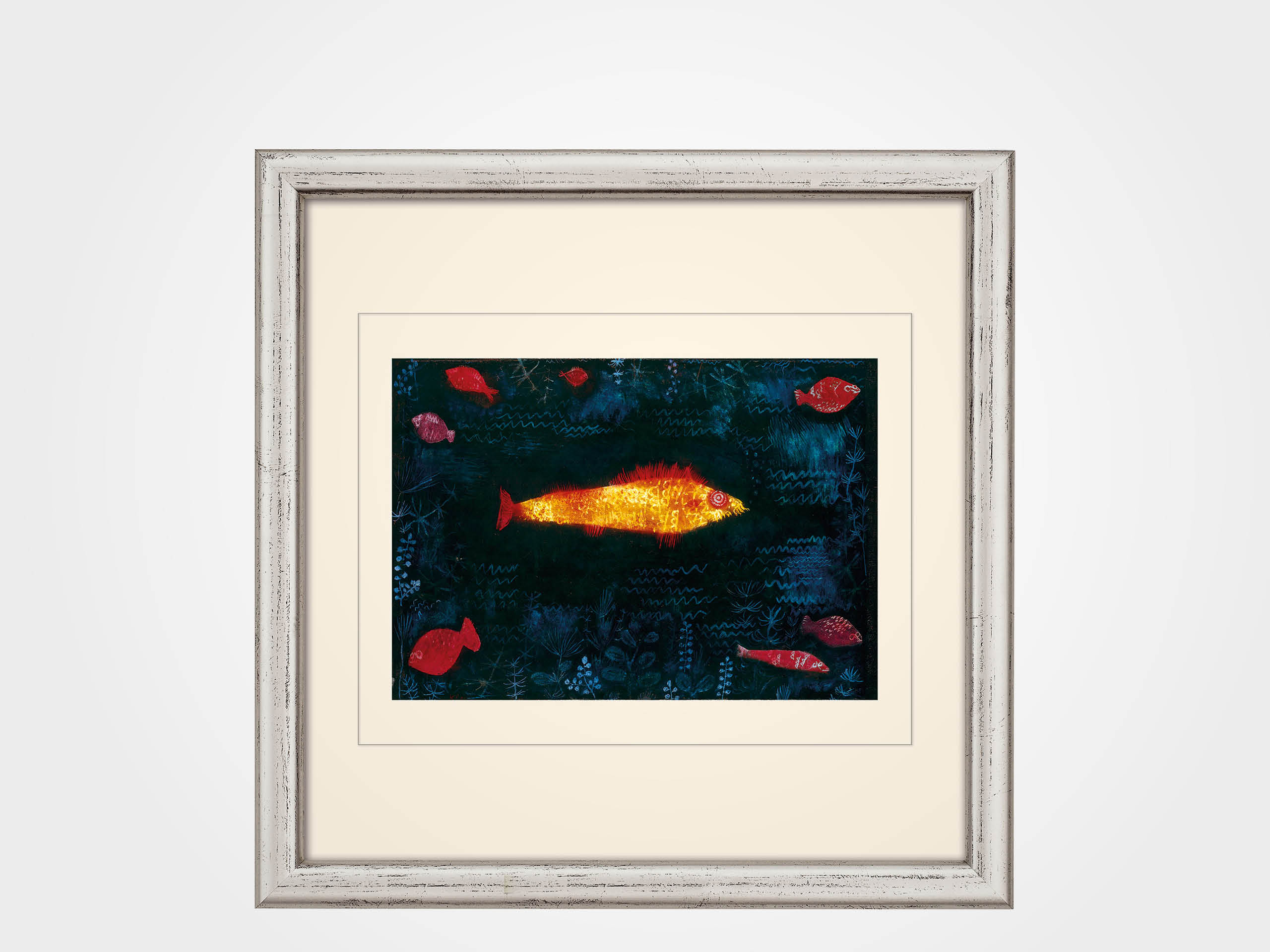 Paul Klee: Bild "Der goldene Fisch" (1925), gerahmt