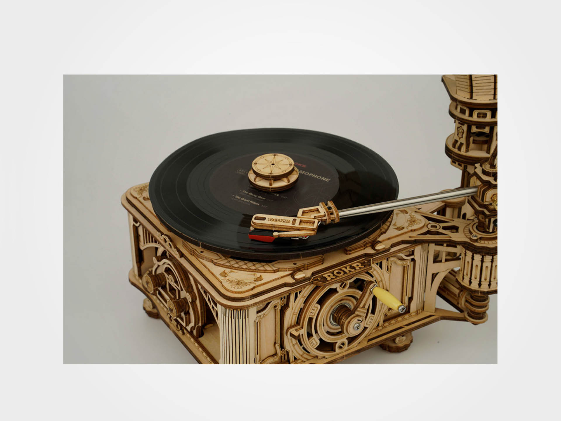 3D-Holzpuzzle, Retro Grammophon