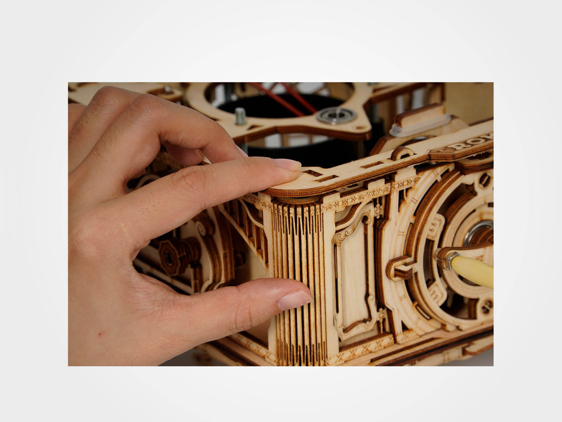 3D-Holzpuzzle, Retro Grammophon