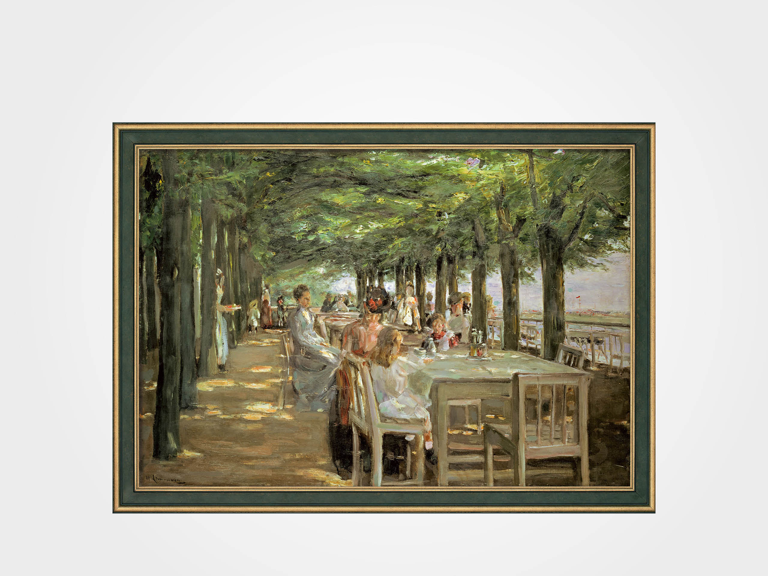 Max Liebermann: Bild "Terrasse im Restaurant Jacob" (1902-03), gerahmt